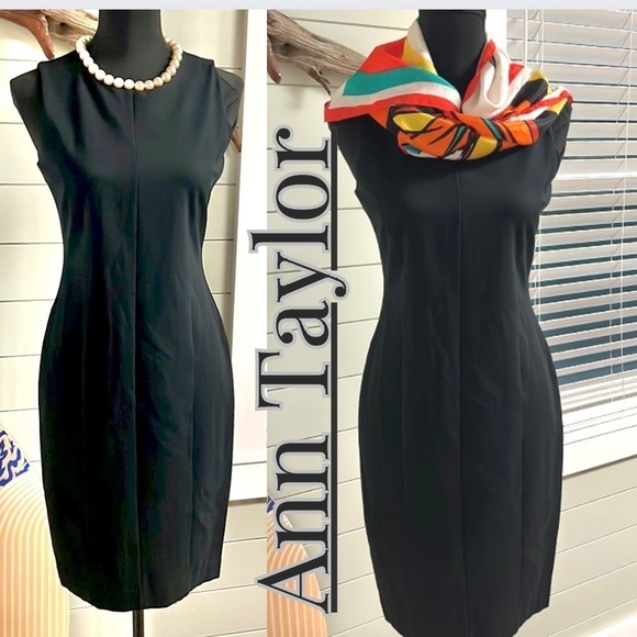 Ann Taylor,Rich-Black, slimming Paneled Design, Winter Weight,Exclt Con, Size 4 - Picture 1 of 11